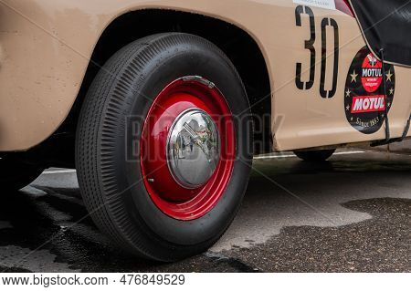 Nizhny Novgorod, Russia - June 15, 2020: Classic Soviet Car Exhibition. Customized Beige And Red Gaz