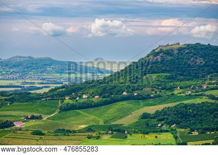 Csobanc Castle Ruins In Balaton Highlands, Hungary.