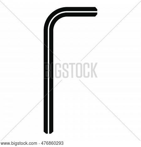 Hex Key Hex Key Wrench Tool Fixing Concept Icon Black Color Vector Illustration Image Flat Style Sim