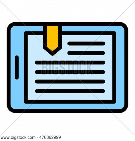 Elearning Icon. Outline Elearning Vector Icon For Web Design Isolated On White Background Color Flat