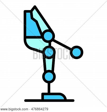 Exoskeleton Part Icon Outline Vector. Robot Suit. Artificial Man Color Flat