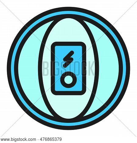 Pedometer Icon. Outline Pedometer Vector Icon For Web Design Isolated On White Background Color Flat