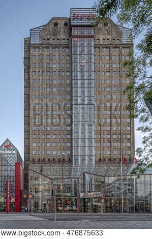 Scandic Hotel In The Malmö City Square Triangeln In Evening Light, Malmö, Sweden, May 22, 2023