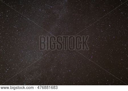 Night And Cloudless Sky With Lots Of Bright Stars.