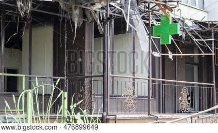 Residential Buildings, Windows And Balconies Were Damaged By The Blast And Shrapnel From Artillery S