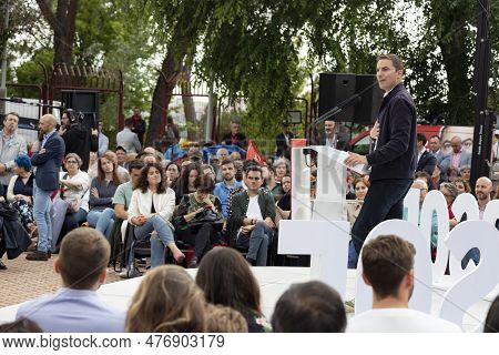 Juan Lobato Gandarias. Candidate For The Community Of Madrid. Juan Lobato In An Act Of The Spanish S