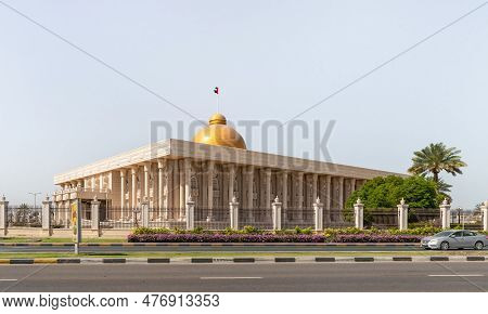 Sharjah, United Arab Emirates, March 17, 2023 : The Sharjah Rulers Office On The Cultural Square In 