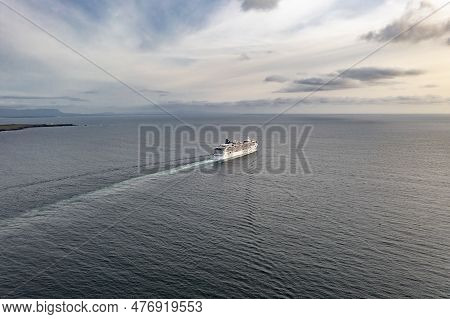Killybegs, Ireland - May 16 2023: The Norwegian Star Leaving After Visiting Killybegs