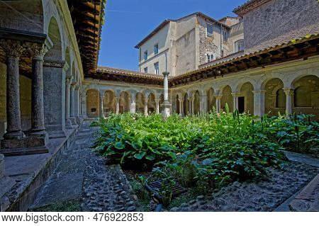 Vienne, France, May 26, 2023 : Cloister Of Saint-andre-le-bas, Founded In The 8th Century By Duke An