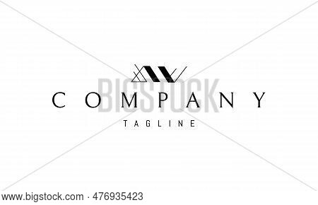 Vector Logo On Which An Abstract Image Of The Roof Of The Building In The Form Of Letters A And V.