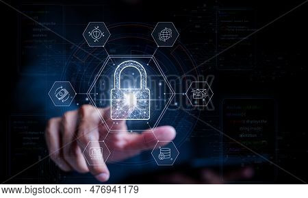 Cyber Security And Data Protection Concept. User Privacy Security And Encryption, Secure Internet Ac