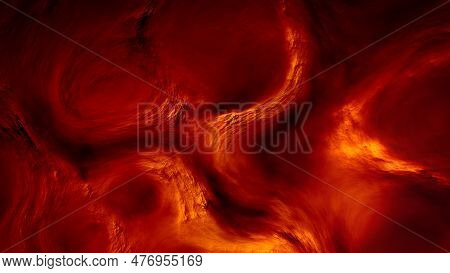 Orange Ghostly Misty Agleam Gentle Lines - Abstract 3d Illustration