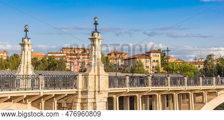 Panorama Of The Historic Fernando Hue Viaduct In Teruel, Spain