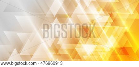 Orange Grey Technology Geometric Low Poly Abstract Background