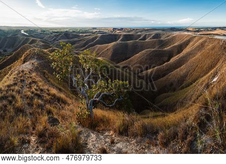 A Beautiful View Of Indonesian Paradise At Wairinding Hills At Waingapu, East Sumba, East Nusa Tengg