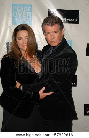 Keely Shaye Smith and Pierce Brosnan at the Peace Over Violence 38th Annual Humanitarian Awards, Beverly Hills Hotel, Beverly Hills, CA. 11-06-09