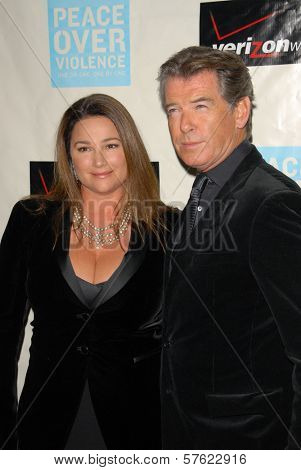 Keely Shaye Smith and Pierce Brosnan at the Peace Over Violence 38th Annual Humanitarian Awards, Beverly Hills Hotel, Beverly Hills, CA. 11-06-09