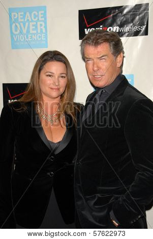 Keely Shaye Smith and Pierce Brosnan at the Peace Over Violence 38th Annual Humanitarian Awards, Beverly Hills Hotel, Beverly Hills, CA. 11-06-09