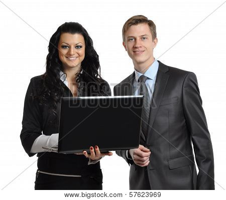 Business Associates With Laptop