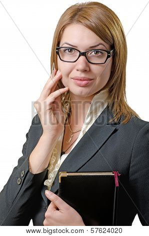 Businesswoman With A Notebook