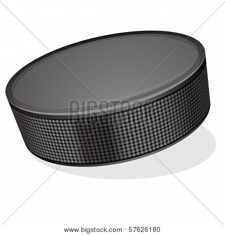 Black Hockey Puck