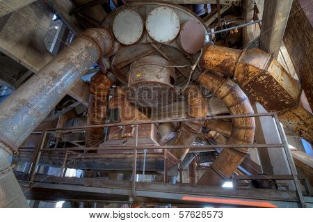 Spider Shape Old Rusty Pipes