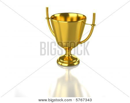 3D gold cup