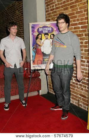 Akiva Schaffer and Andy Samberg at the Los Angeles Premiere of 'Bollywood Hero'. Cinespace, Hollywood, CA. 07-27-09