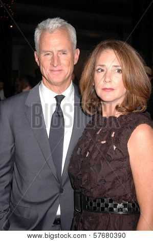 John Slattery and Talia Balsam  at the premiere of 'Mad Men' Season Three. Directors Guild Theatre, West Hollywood, CA. 08-03-09