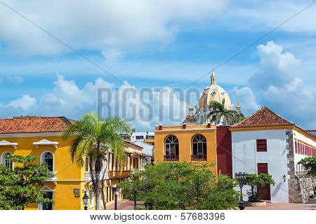 Colonial Buildings And Church