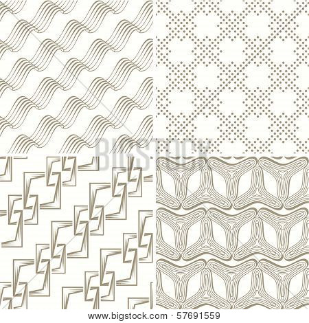 Set Of Seamless Geometric Pattern