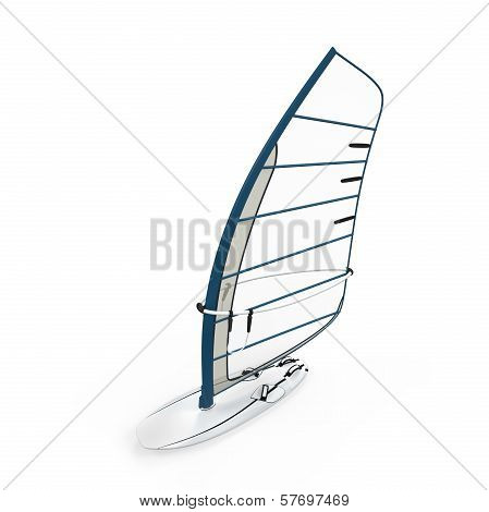 Sailboard Isolated