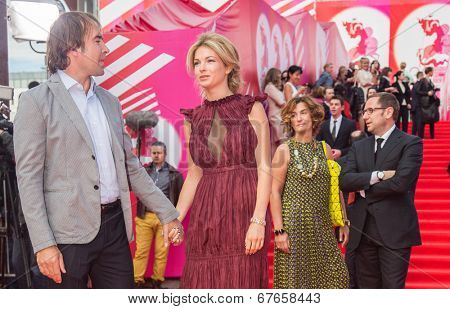 MOSCOW - JUNE, 19: Guests of festival, 36th Moscow International Film Festival. Opening Ceremony at Pushkinsky Cinema . June 19, 2014 in Moscow, Russia