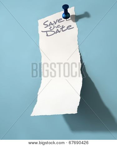 Pinned Paper Save The Date