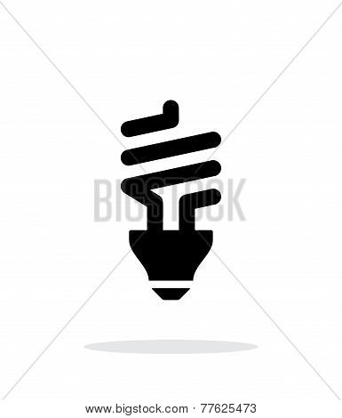 CFL bulb icon on white background.