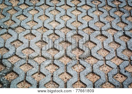 Block Paving Being Layed Ground Place