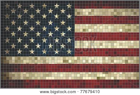 Mosaic flag of USA