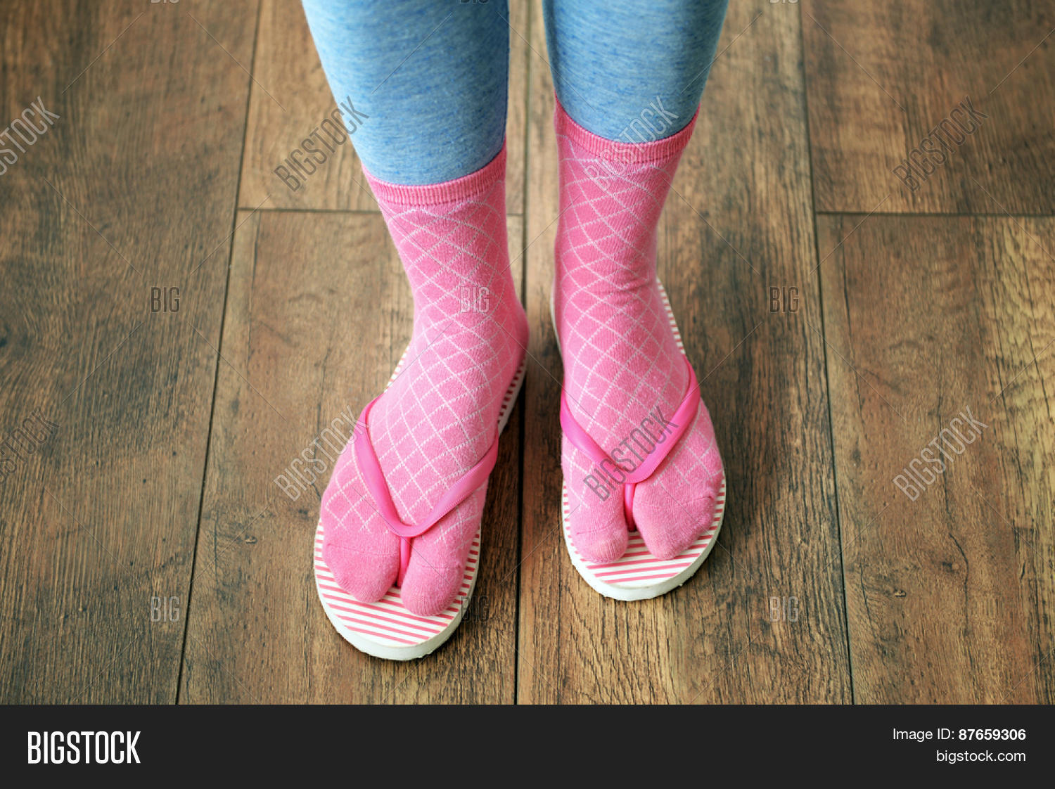 Female Feet Socks Pink Image & Photo (Free Trial) | Bigstock