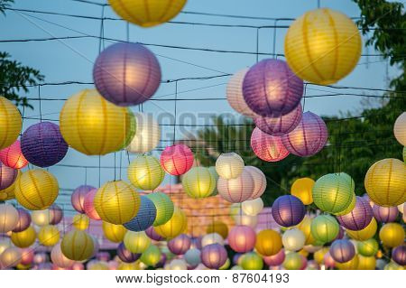 A Hanging Colourful Lantern