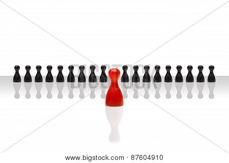Business Concept Leader Forward Red Black Gradient