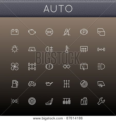 Vector Auto Line Icons