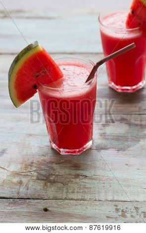 Watermelon Drink In Glasses