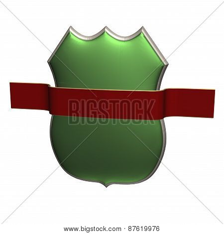 Classical Sheild Isolated On The White