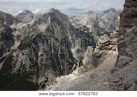 Vrata Valley in the Julian Alps in the Triglav National Park, Slovenia.