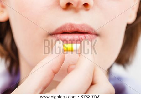 Patient Takes Pill
