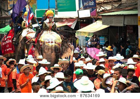 Si Satchanalai Elephant Back Ordination Procession.