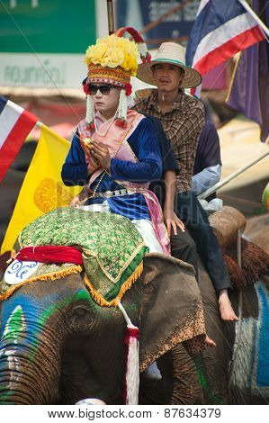 Si Satchanalai Elephant Back Ordination Procession.