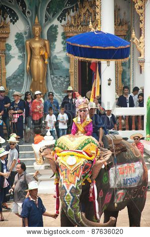 Si Satchanalai Elephant Back Ordination Procession