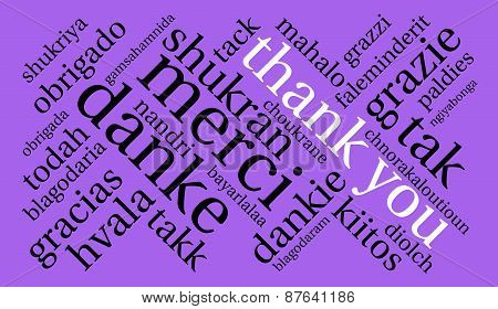 Thank You Multi-Lingual Word Cloud