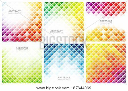 Set of abstract colorful backgrounds